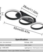 Plafonnier LED 3 anneaux – Image 7